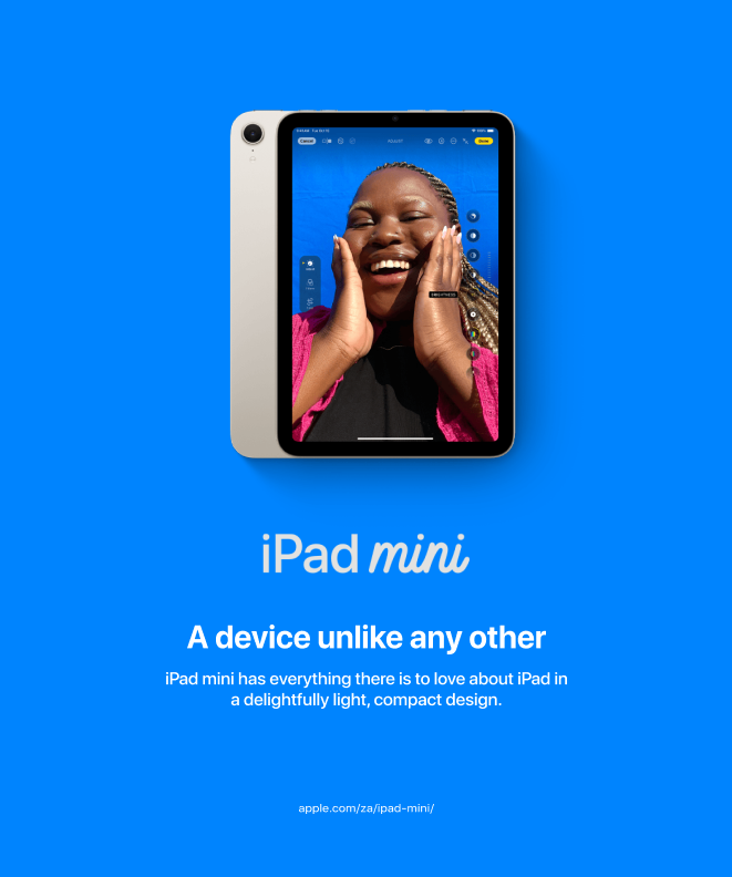 Apple iPad mini product marketing portrait asset