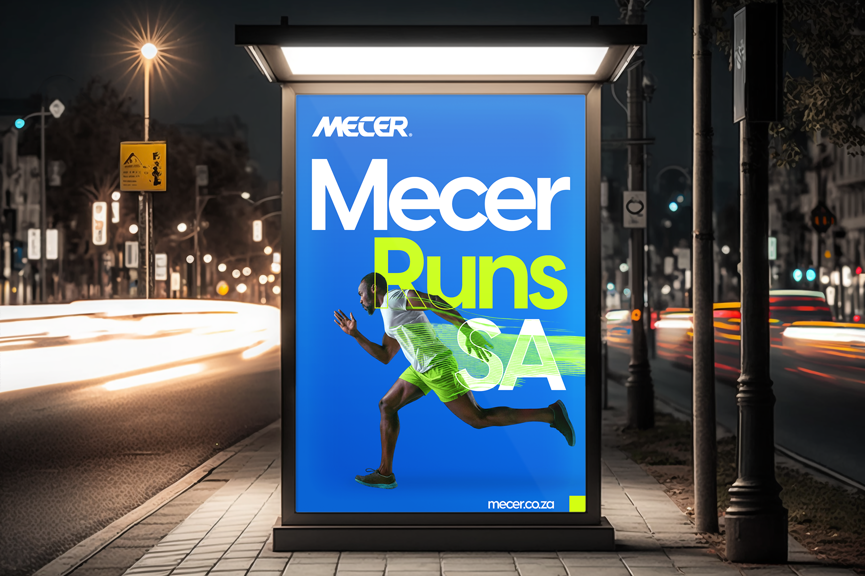 Mecer bus billboard night
